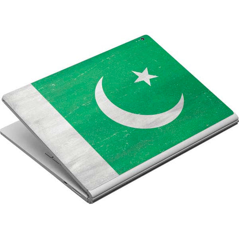 Pakistan Flag Distressed Surface Book Skin